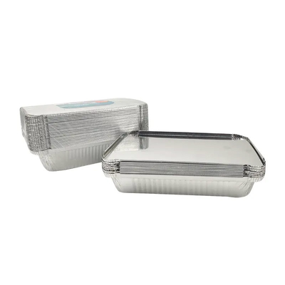 ふたが付いている1LB習慣8342のアルミ ホイルの食品容器450mlの食品容器ホイル