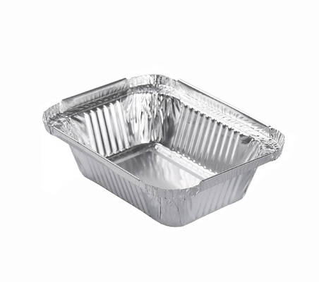 260ml小さいアルミニウムはふたが付いている使い捨て可能なアルミ ホイルの食糧皿を焼く容器を取り除く