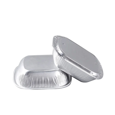 250mlアルミ ホイルの食品容器ふたが付いている使い捨て可能な飛行中の上塗を施してある航空会社の食糧食料調達の容器