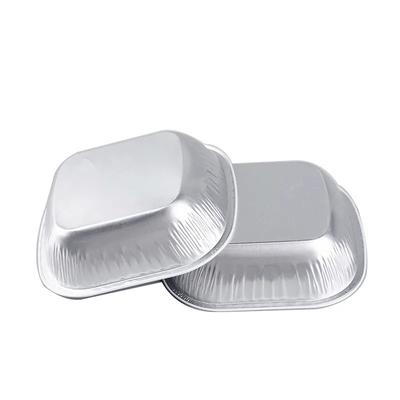250mlアルミ ホイルの食品容器ふたが付いている使い捨て可能な飛行中の上塗を施してある航空会社の食糧食料調達の容器