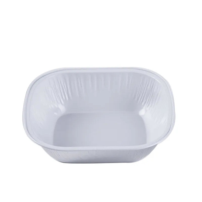 250mlアルミ ホイルの食品容器ふたが付いている使い捨て可能な飛行中の上塗を施してある航空会社の食糧食料調達の容器
