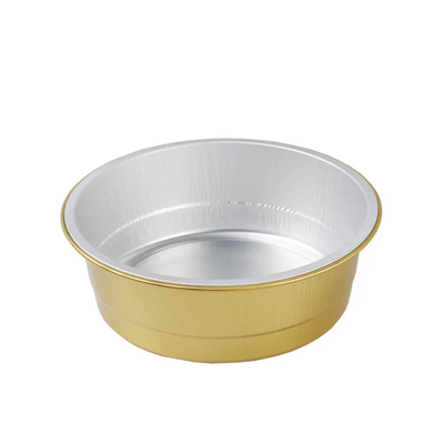 450ml カラフルなアルミ ホイルの食品容器 Smoothwall の蓋が付いている使い捨て可能なプディング ベーキング カップ