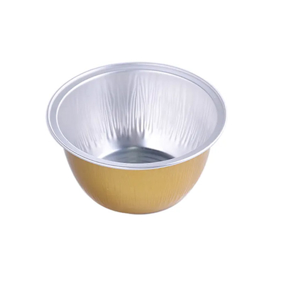 130ML使い捨て可能なアルミ ホイルの食品容器は焼けるコップの多彩なケーキ ボール鍋をプリーツをつけた